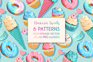 Unicorn Sweets Patterns