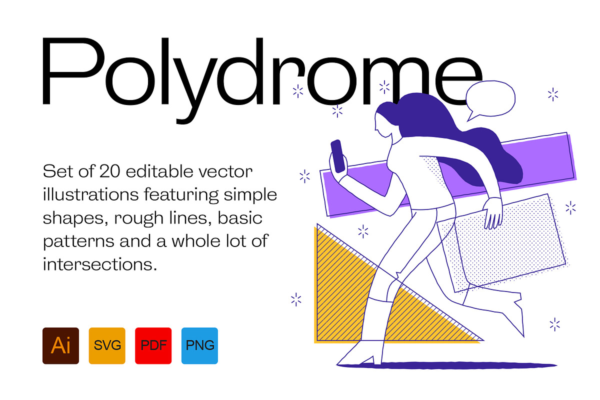 Polydrome - Dynamic illustration set, an Illustration by Growww (Photo 1 of 5)