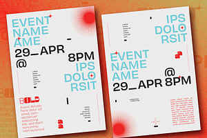 Poster with Bold Typography & Red, a Poster Template by wavebreak