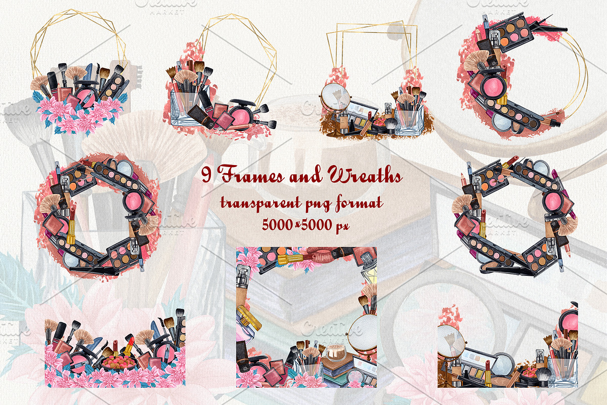 Make Up Watercolor Set, an Object Illustration by BarvArt (Photo 9 of 13)