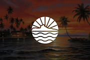 Tropical Island Sunset Logo, a Branding & Logo Template by Luxury Logos (Thumbnail 2 of 4)