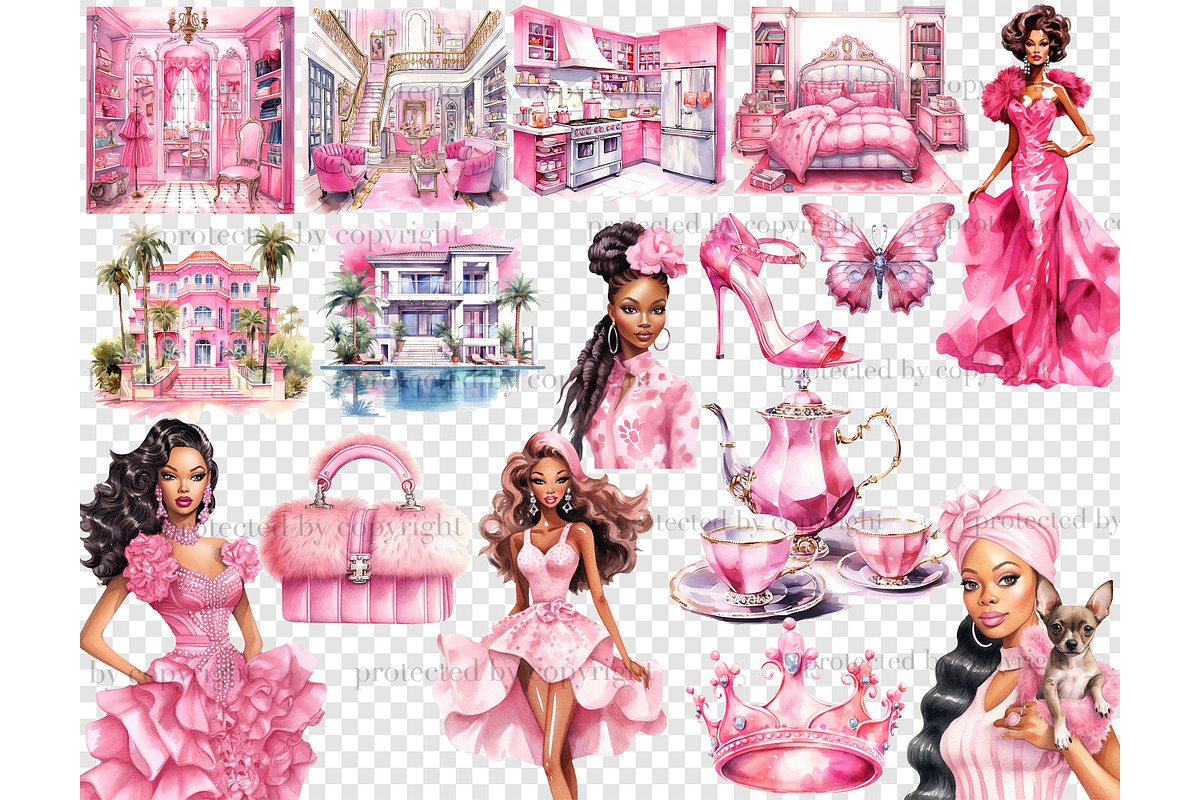 Fashion Black Girl Clipart PNG, a Person Illustration by GlamArtZhanna (Photo 5 of 5)