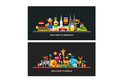 Countries Travel Banners Set, an Animal Illustration by Boyko Pictures (Thumbnail 8 of 12)