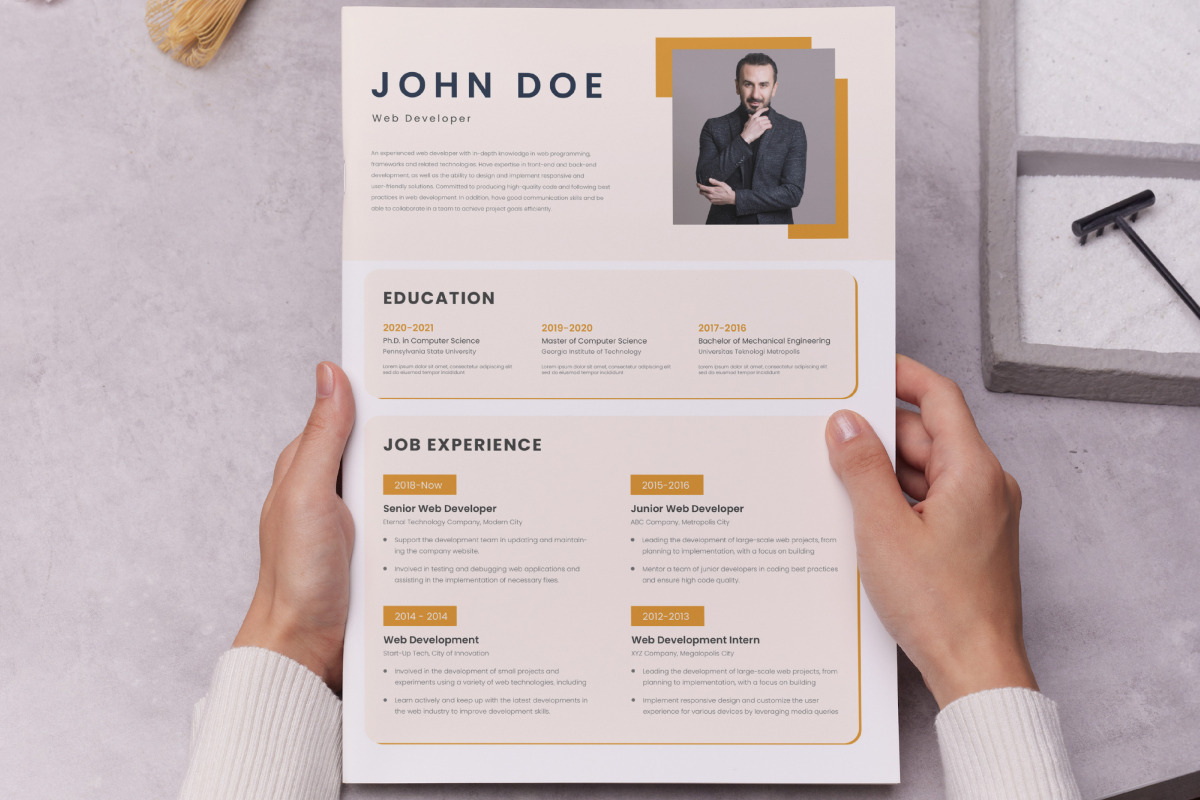 Resume / CV Web Developer V2, a Resume Template by twinstd (Photo 2 of 3)
