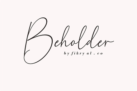 Beholder - Handwritten Font, a Script Font by Fikryal Studio