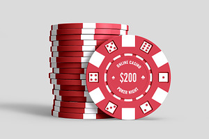 Casino Chips Mockup - 6 Views