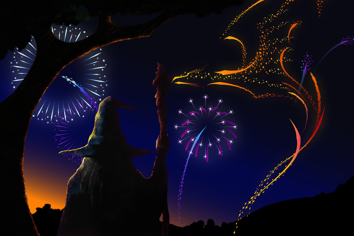 Fireworks & Sparkles – Affinity, a Brush Add-On by DonkeyWorx (Photo 3 of 4)