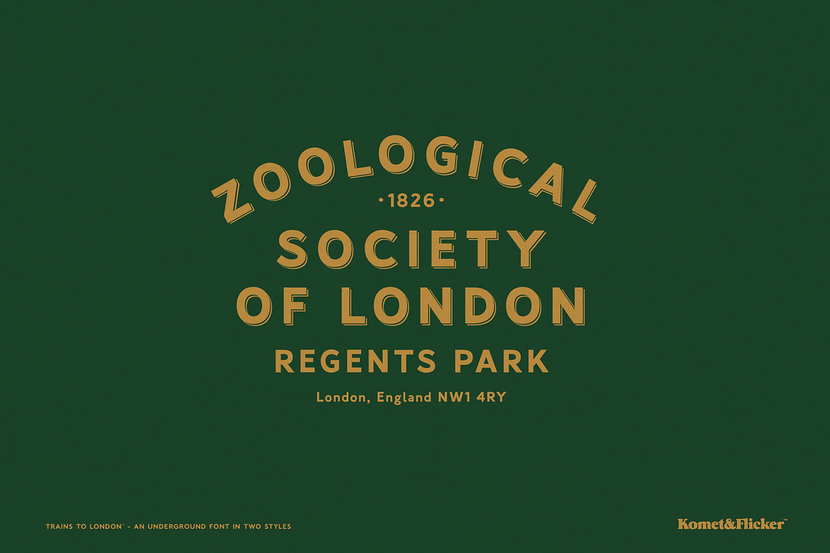 Trains to London, a Sans Serif Font by Komet & Flicker (Photo 5 of 12)