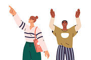 People look up, point with finger, a Person Illustration by Good Studio (Thumbnail 5 of 5)