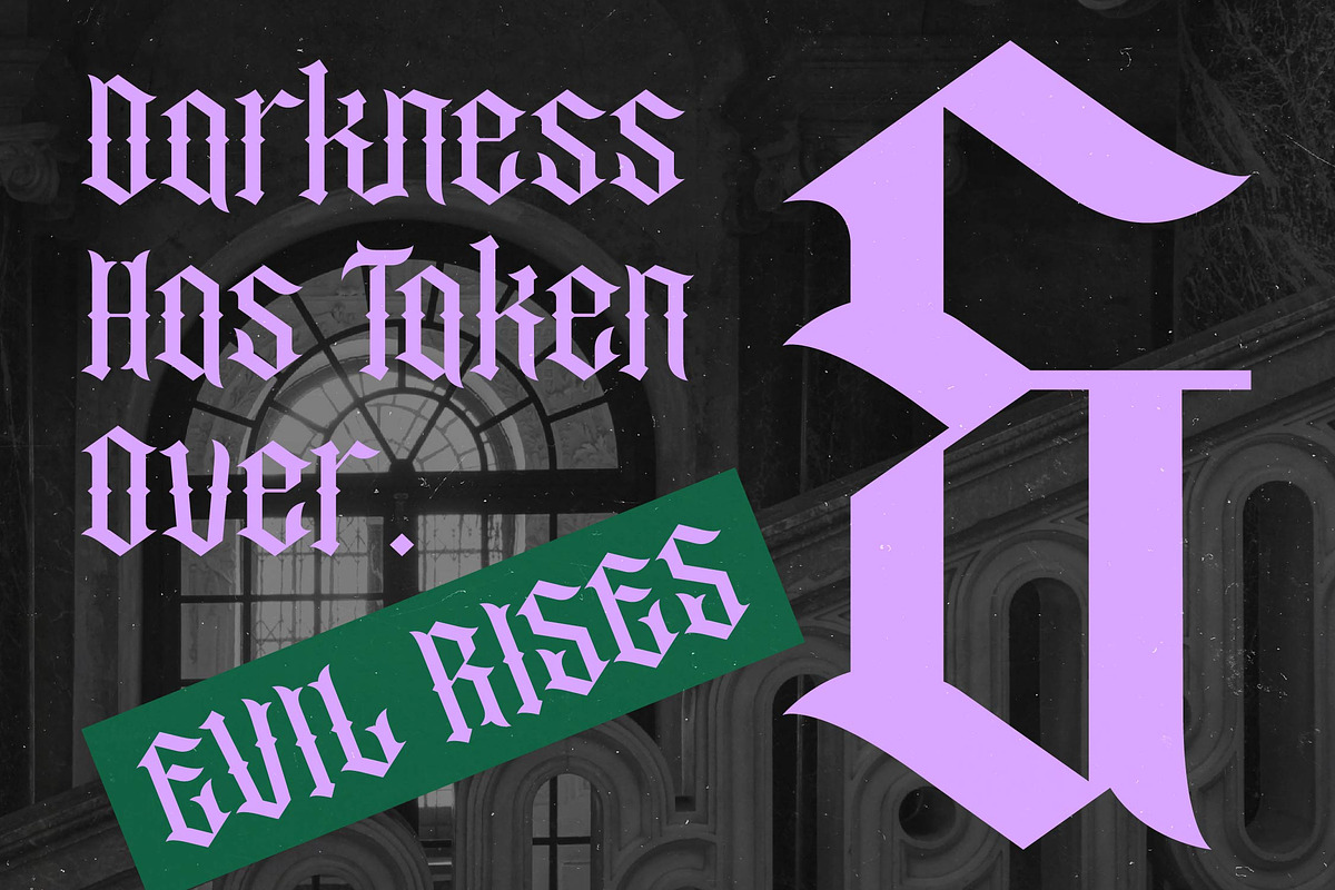 Recoil Backlash Blackletter Font, a Blackletter Font by timelesstype.co (Photo 12 of 20)