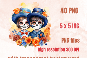 Cute Dia De Los Muertos Clipart