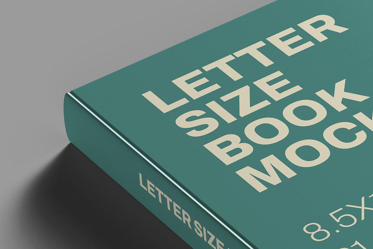Letter Size Book Mockup - 8 views, a Books & Magazine Mockup by Illusiongraphic (Photo 16 of 24)
