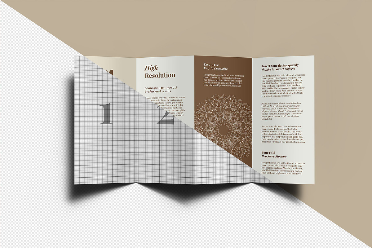 4 Fold DL Brochure Mockup - 8 Views, an Advertising Mockup by Illusiongraphic (Photo 14 of 20)