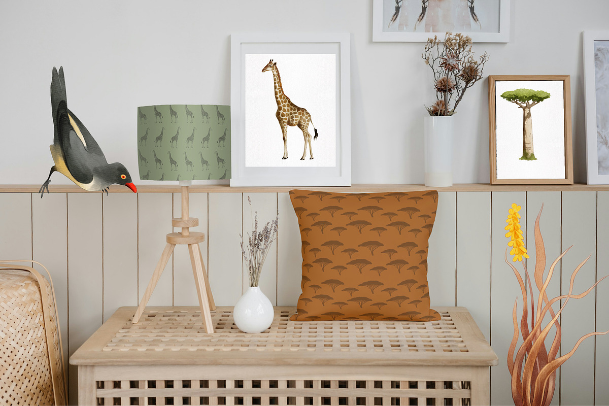 Watercolor Giraffes, an Animal Illustration by IrynaPanashii (Photo 5 of 9)