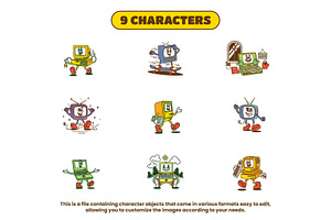 Electronic Retro Characters