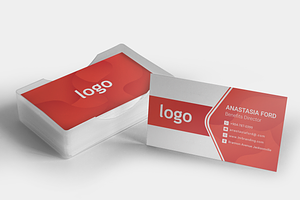 Red Business Card Template