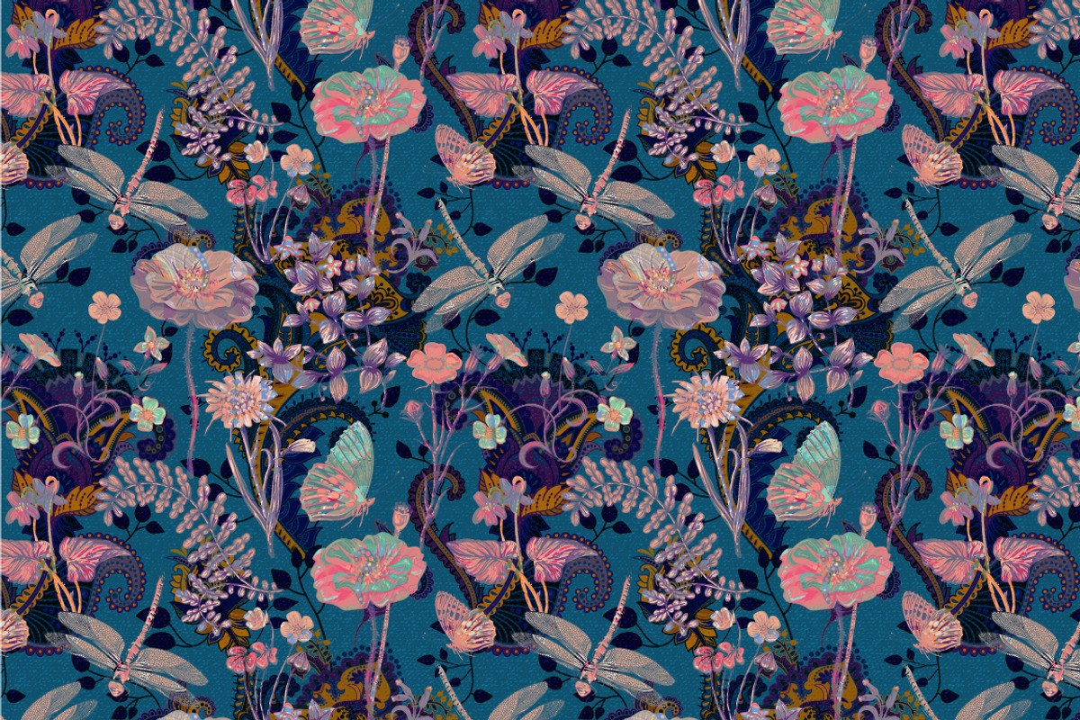 5 Seamless floral patterns, a Pattern Graphic by Sunny_Lion (Photo 3 of 6)