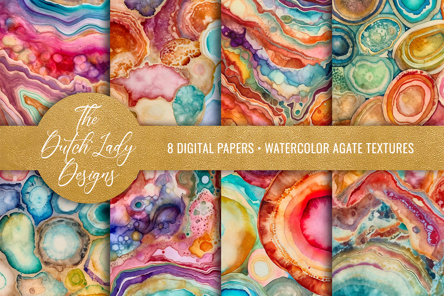 Agate Slice Mineral Stone Textures, a Texture Graphic by The Dutch Lady ...