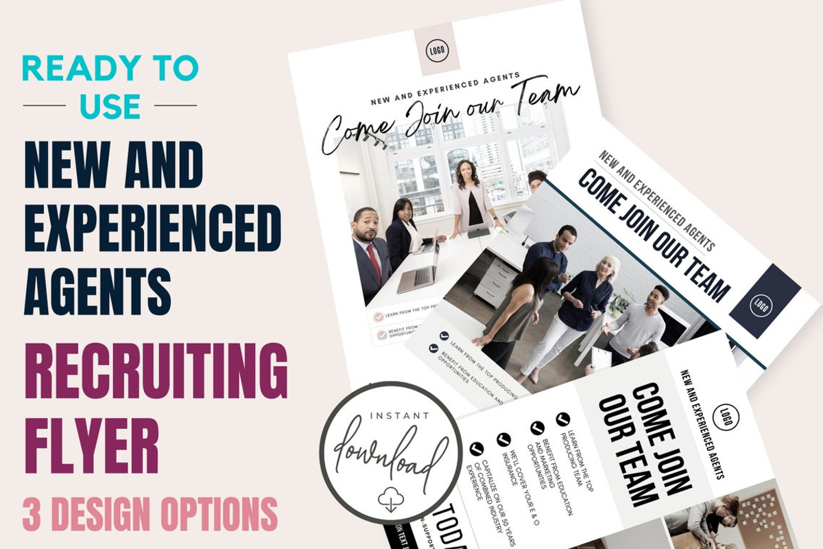 Real Estate Recruiting Flyer - CANVA, a Flyer Template by RealEstateDreams (Photo 1 of 8)