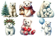 Winter Polar Bear Clipart, an Illustration by Pixels.Craft (Thumbnail 3 of 7)