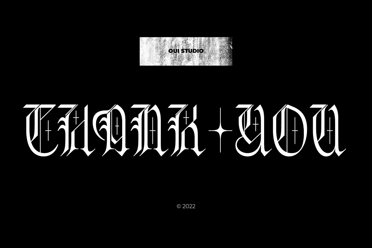 Intro Offer 50% Black Sun, a Blackletter Font by Oui Studio (Photo 10 of 10)