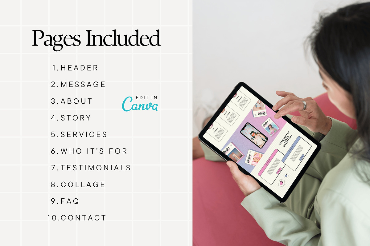 Canva Website Template, a Landing Page Template by Anna Design Studio (Photo 2 of 8)