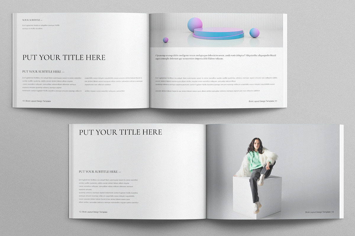 Book Layout Template Landscape, a Brochure Template by E-Type (Photo 5 of 7)