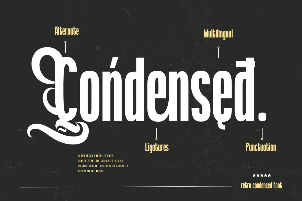 Getoik | Retro Condensed Font, a Sans Serif Font by twinstd (Photo 8 of 13)