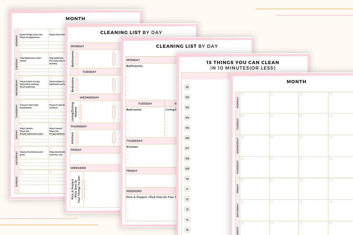 Ultimate Cleaning Planners Bundle, a Stationery Template by CreativeBundlex (Photo 2 of 7)
