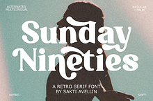 Sunday Nineties - Retro Serif Font