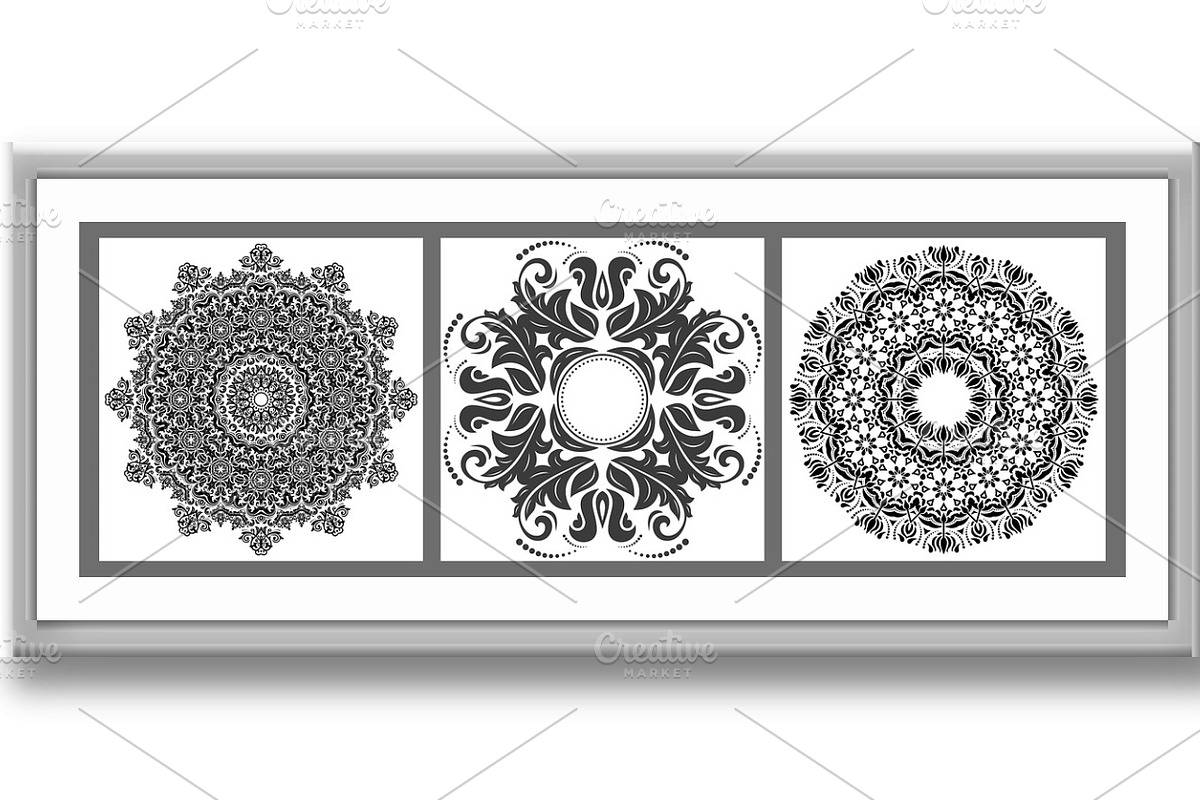 Vintage Big Set of Round Vector, an Illustration by FineArtStudio (Photo 3 of 3)