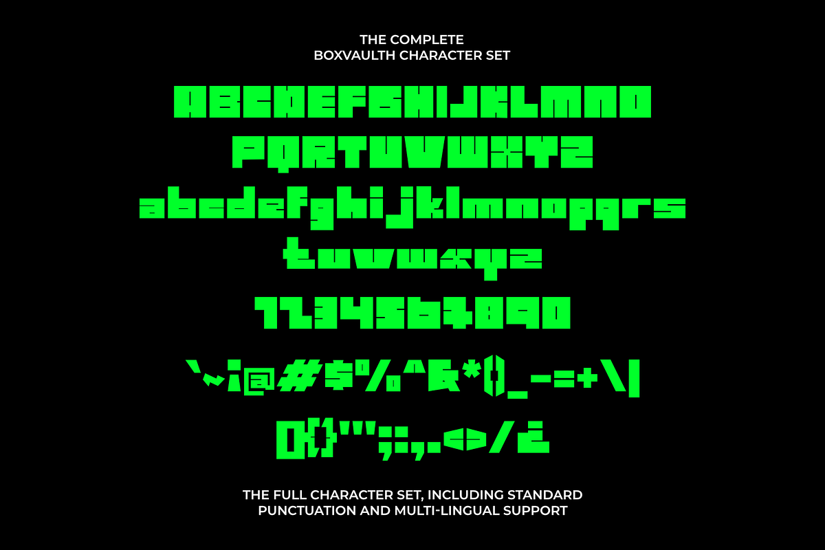 Boxvaulth Bold Geometric Font, a Sans Serif Font by mesuka (Photo 5 of 5)