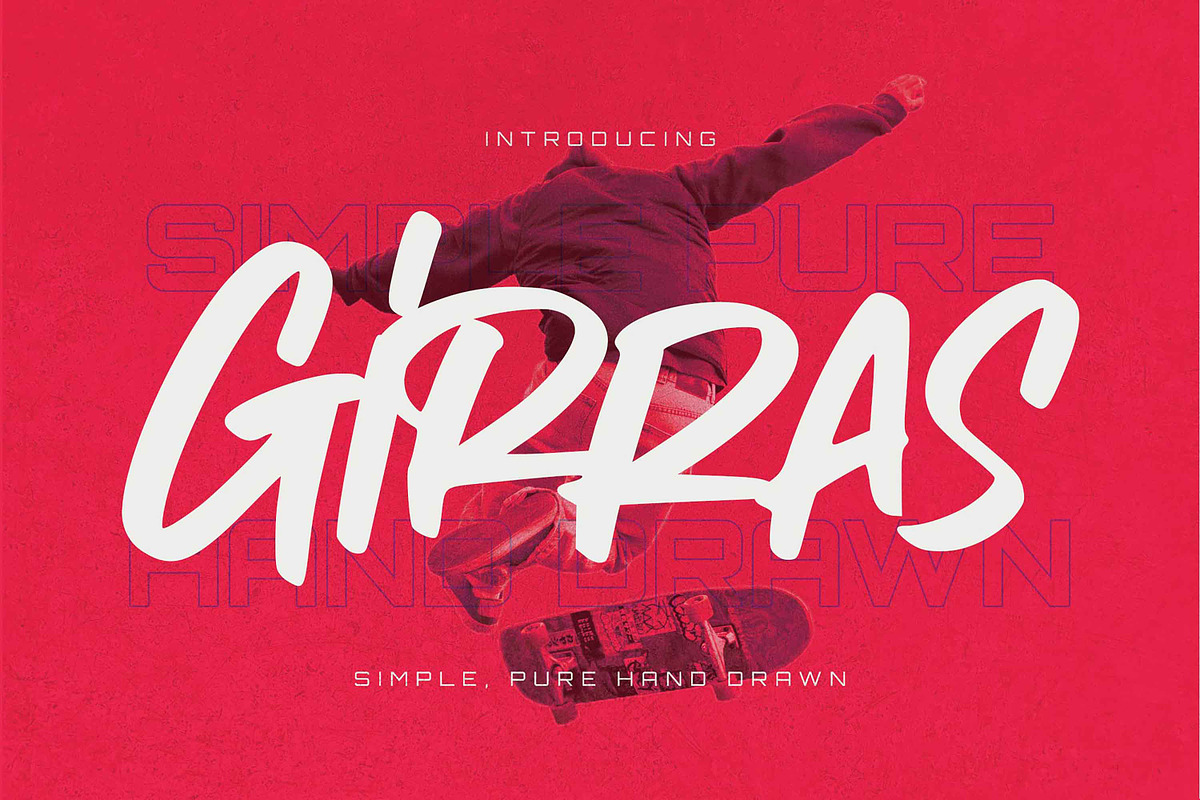 Girras – Simple Pure Hand Drawn, a Handwritten Font by Gassstype (Photo 1 of 8)