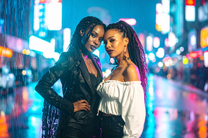 beautiful young goth women AI generated, a Photo by WorldOfPhotos