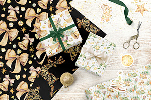 Gold Christmas Watercolor Trend