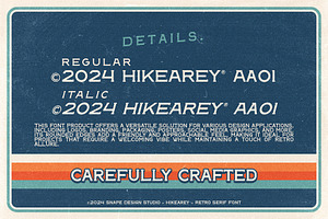 Hikearey - Retro Serif Font