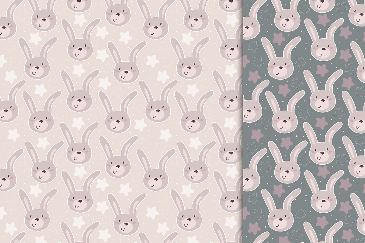 Cute rabbits patterns colection!, a Pattern Graphic by Irene_Boiko_ART (Photo 15 of 21)