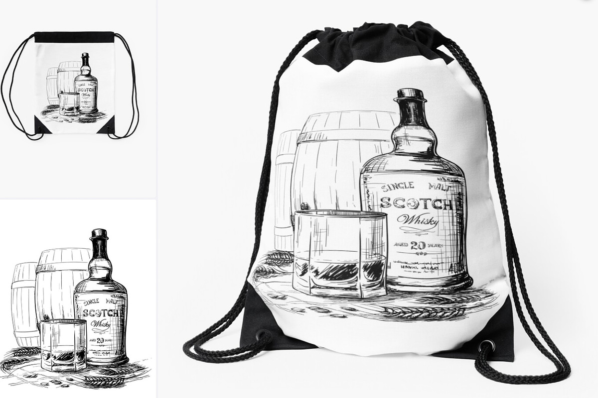 Whiskey Stuff, a Food Illustration by AntonPix Studio (Photo 7 of 9)