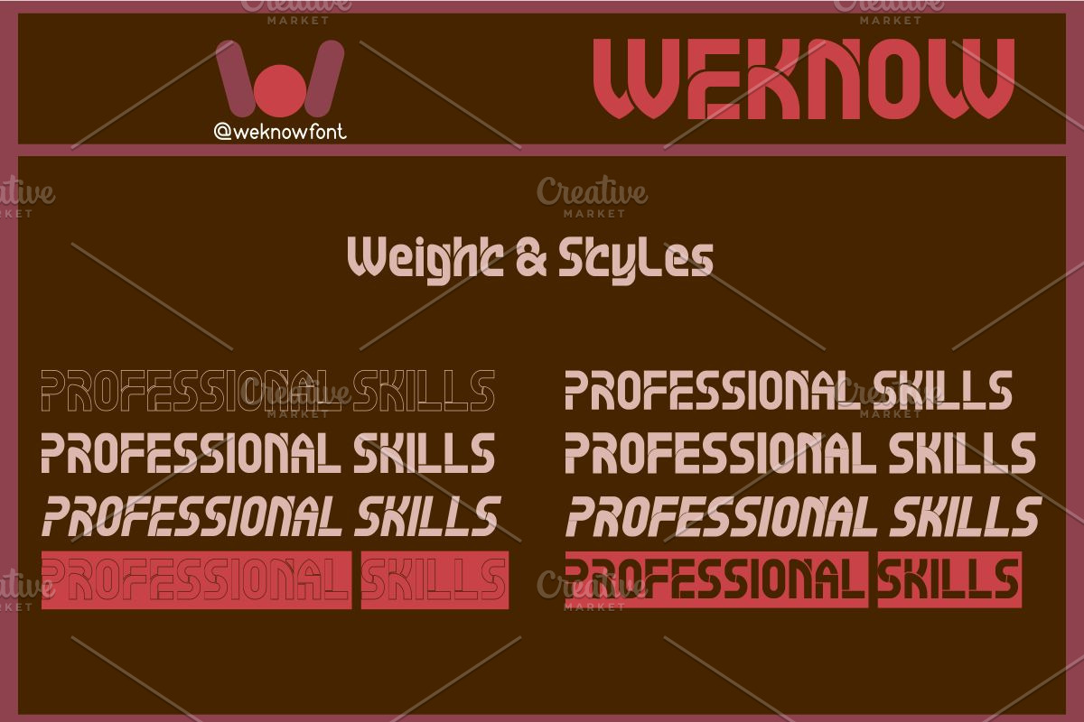 Professional Skills font, a Font by weknow (Photo 7 of 8)