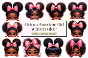 Peekaboo African Black Girl Clipart, a Work Illustration by Dream Creation (Thumbnail 1 of 3)