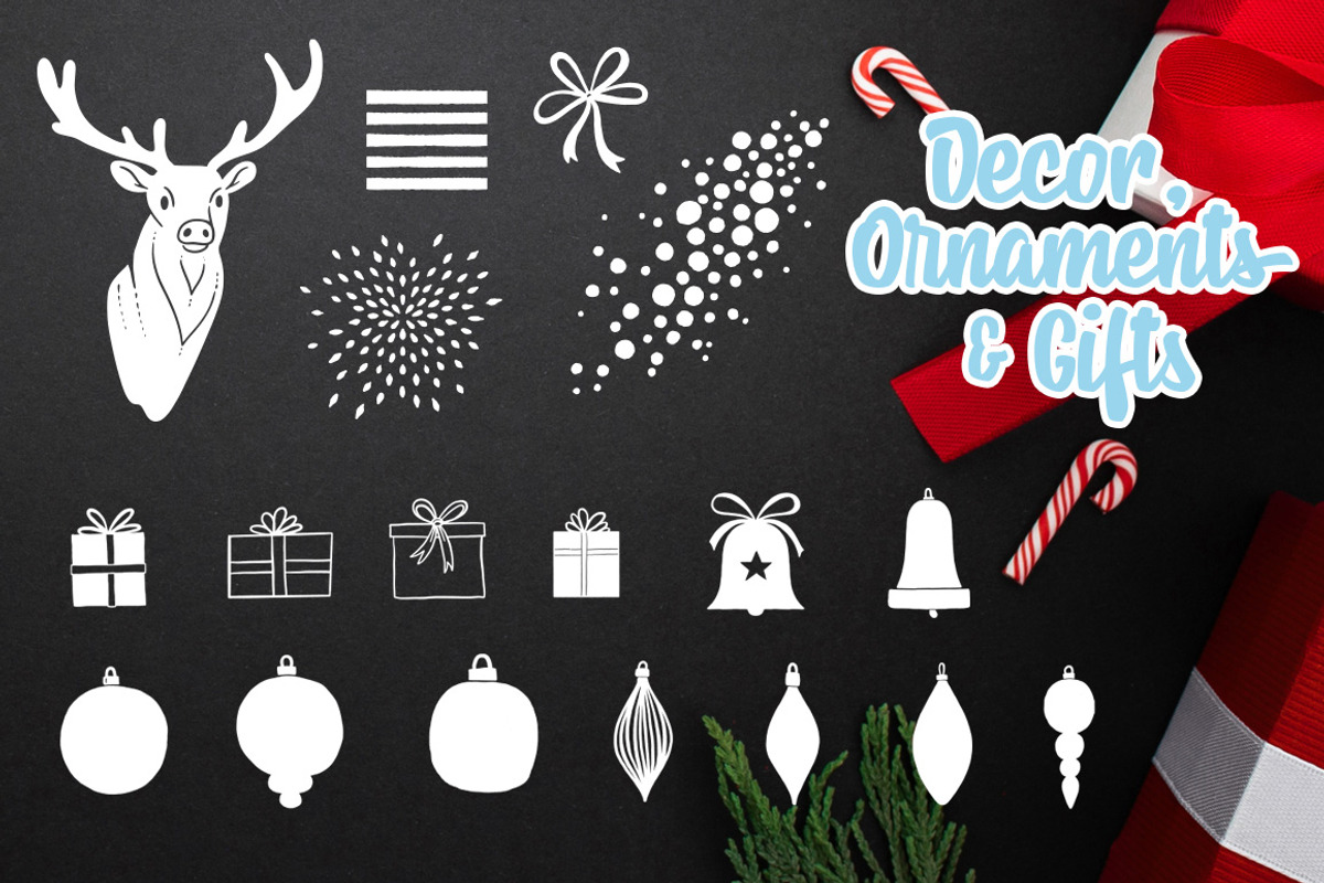 Procreate Christmas Stamp Set, a Brush Add-On by PrettyLittlePigs (Photo 7 of 11)