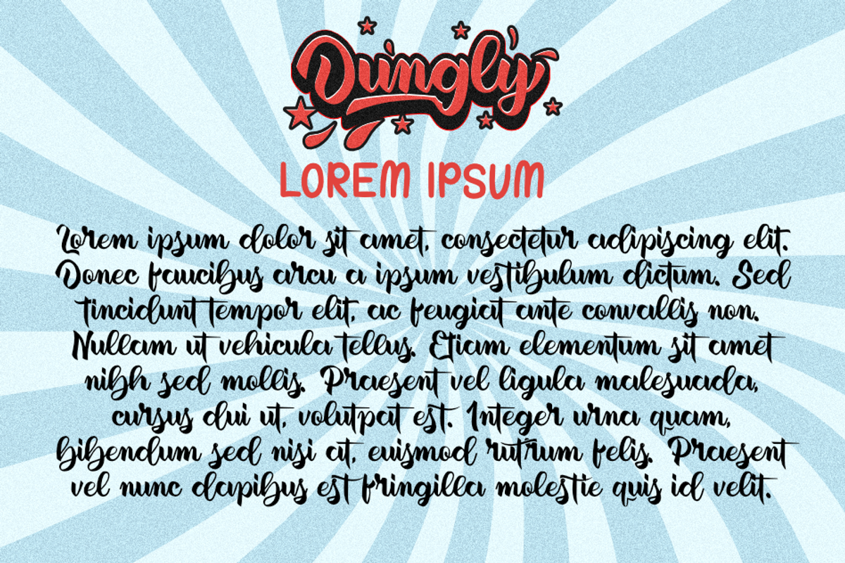 Dungly- Retro Script Fun, a Script Font by Ginart (Photo 9 of 10)