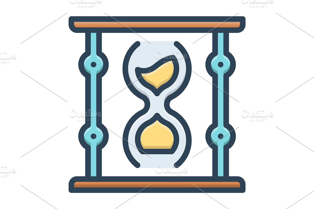 Hourglass timepiece color icon, a Duotone Icon by Creative priyanka