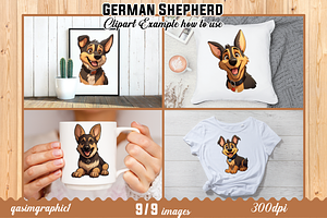 German Shepherd Stickers For Kids