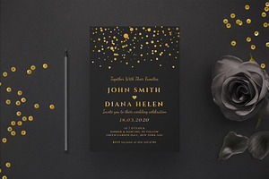 Gold Wedding Invitation