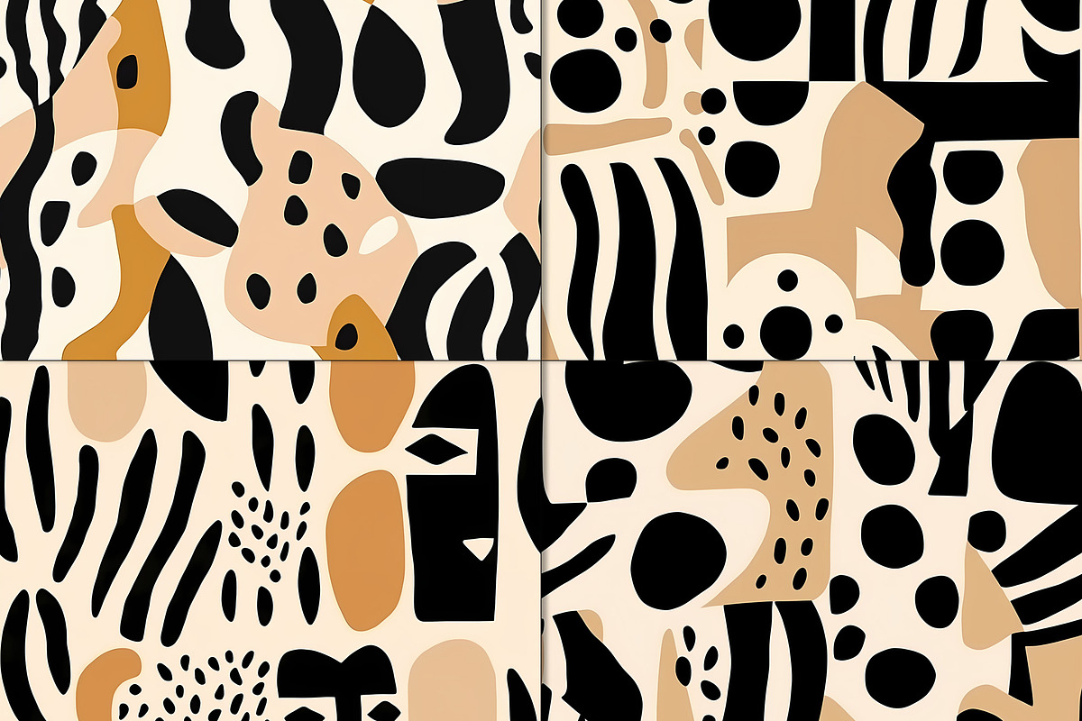 20 Seamless Matisse-style Patterns, a Pattern Graphic by Nordic Design (Photo 7 of 9)