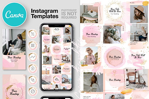 Pink Puzzle CANVA Instagram Template