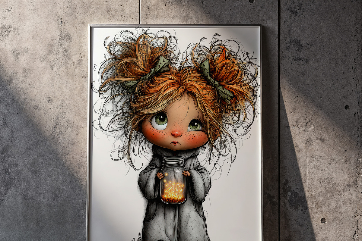 Easter Whimsical Girl & Animals PNG, an Illustration by one-touch (Photo 6 of 11)