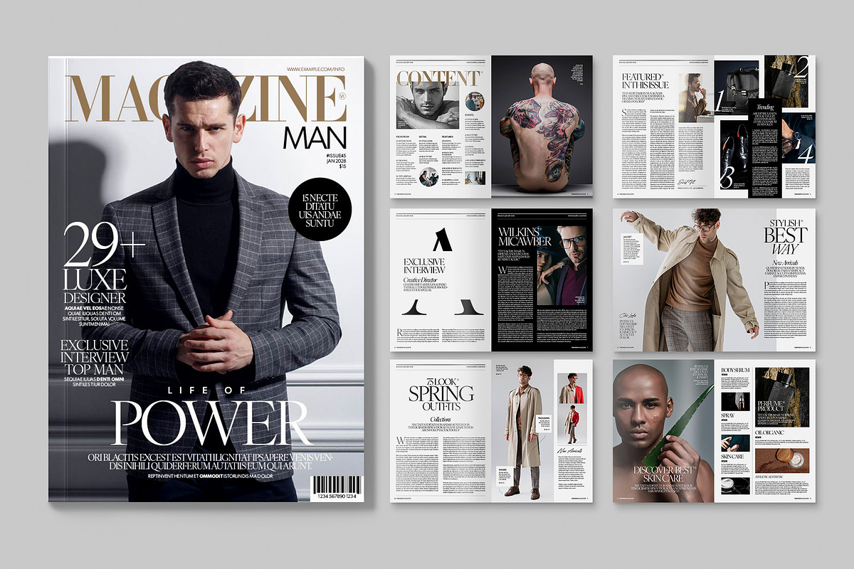 Men's Fashion Magazine Template, a Magazine Template by BrandPacks (Photo 6 of 6)