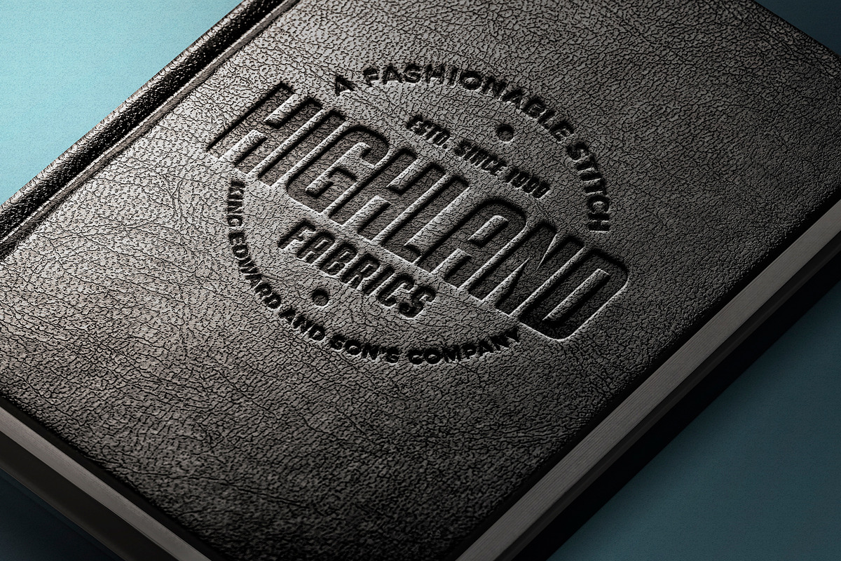 Leather Debossed Logo Mockup, a Product Mockup by GfxFoundry